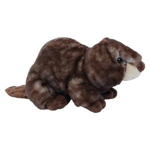 Knuffeldier Bever - zachte pluche stof - bruin - kwaliteit knuffels - 18 cm