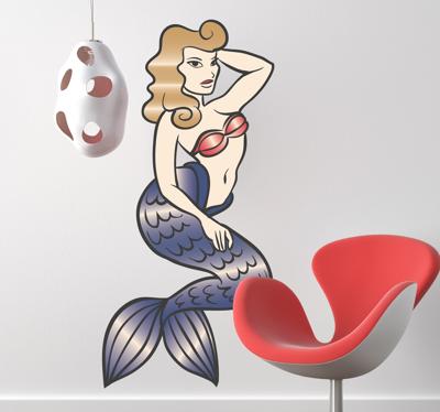 Zeermeerming Muursticker