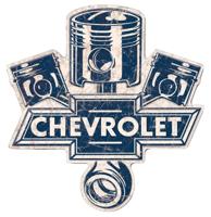Chevrolet Pistons Metalen Bord - 62 x 58cm