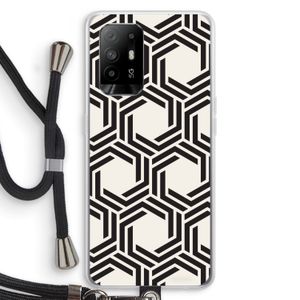 Geometrisch patroon: Oppo A95 5G Transparant Hoesje met koord
