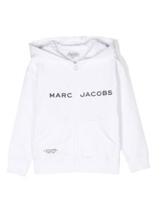 Marc Jacobs Kids hoodie zippé à logo imprimé - Blanc