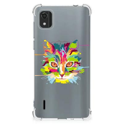Nokia C2 2nd Edition Stevig | Bumper Hoesje | Cat Color