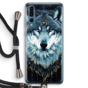Darkness Wolf: Huawei P20 Pro Transparant Hoesje met koord