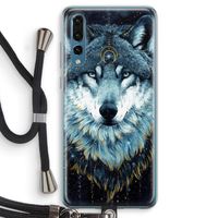 Darkness Wolf: Huawei P20 Pro Transparant Hoesje met koord