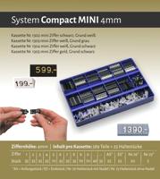 Prijscassette Compact Mini 1302 wit/zwar