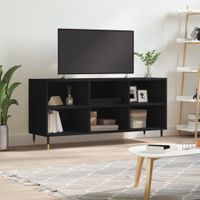 Tv-meubel 103,5x30x50 cm bewerkt hout zwart