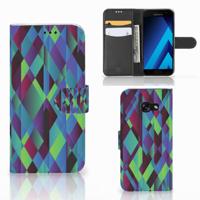 Samsung Galaxy A5 2017 | Book Case | Abstract Green Blue