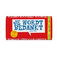 Chocolade tony chocolonely melk bedankt reep 180gr