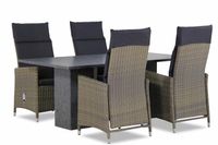 Garden Collections Madera/Graniet 180 cm dining tuinset 5-delig - thumbnail