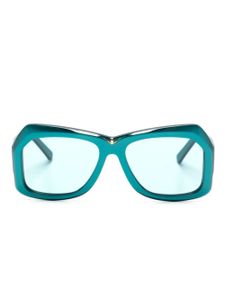 Marni Eyewear lunettes de soleil Tiznit pilote à logo imprimé - Bleu