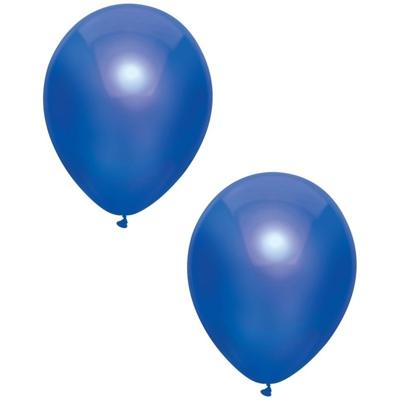 Feest ballonnen - metallic blauw - 10x stuks - 30 cm - verjaardag versiering