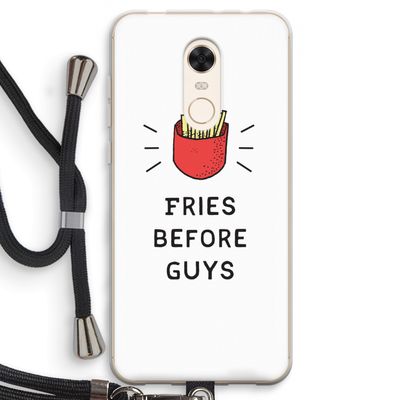 Fries before guys: Xiaomi Redmi 5 Transparant Hoesje met koord