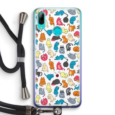 Kleurrijke katten: Huawei P Smart (2019) Transparant Hoesje met koord