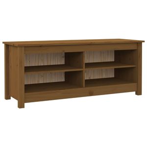 The Living Store Schoenenbank Grenenhout - 110 x 38 x 45.5 cm - Trendy Design - Honingbruin