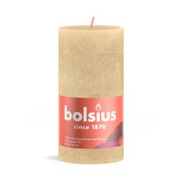 Bolsius - Rustiek stompkaars shine 130 x 68 mm Oat beige kaars - thumbnail