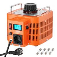 VEVOR 3000VA automatische variabele spanningstransformator, 10 Amp, 230V ingang, 0-300V uitgang, AC-spanningsregelaar, met LCD-display, 4 extra zekeringen