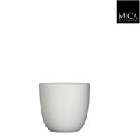 Tusca pot rond wit mat h16xd17 cm - Mica decorations
