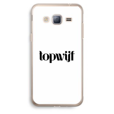 Topwijf Wit: Samsung Galaxy J3 (2016) Transparant Hoesje