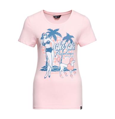 Queen Kerosin Chi Chi Beach Poodle T-shirt Pink-XXXXL