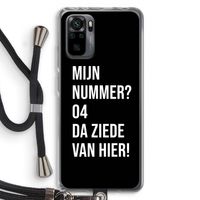 Da ziede van hier - Zwart: Xiaomi Redmi Note 10 Pro Transparant Hoesje met koord