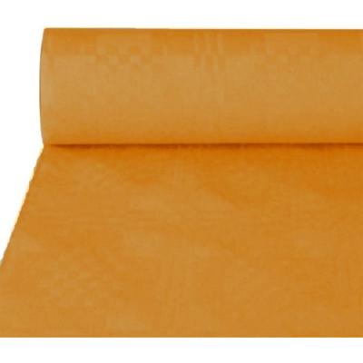 Tafellaken/tafelkleed rol papier - 800 x 118 cm - okergeel - Lange tafels - Damast papier