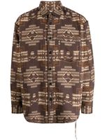 Mastermind World Chimayo jacquard cotton shirt - Marron - thumbnail