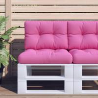 VidaXL Palletkussens 60x40x12 cm stof roze