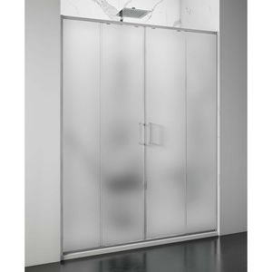 Nisdeur Lacus Stromboli Evo 2 Schuifdeuren 120x200 Cm Mat Glas Chroom