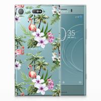 Sony Xperia XZ1 Compact | TPU Hoesje | Flamingo Palms