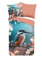 Good Morning Dekbedovertrek "ijsvogel met bloemen" - Multi - (200x200 cm) - Katoen