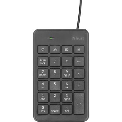 Trust Xalas Numeriek toetsenbord USB Zwart