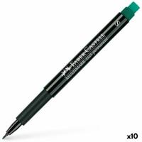 Permanente markeerstift Faber-Castell Multimark 1523 S Groen (10 Stuks)