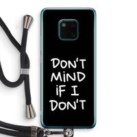 Don't Mind: Huawei Mate 20 Pro Transparant Hoesje met koord