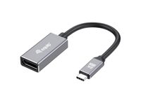 Equip 133493 video kabel adapter 0,15 m USB Type-C DisplayPort Zwart, Grijs - thumbnail