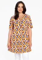 Yoek Tuniek met plooi HARLEQUIN | Oranje | Maat 58/60