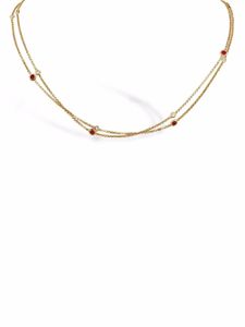 Pragnell collier Sundance en or rose 18ct orné de diamants et de rubis