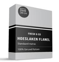 Hoeslaken - Katoen Flanel - 180x200 cm - Keuze Uit Meerdere Kleuren - Fresh and Co - Dekbed-Discounter.nl
