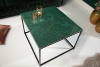 Elegante salontafel ELEMENTS 50cm groen met gepolijst marmeren blad - 40114