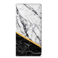 OPPO Reno8 T 4G | Standcase | Marmer Wit Zwart - Origineel Cadeau Man