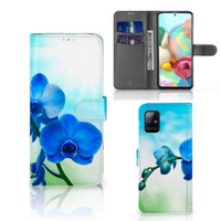 Samsung Galaxy A71 Hoesje Orchidee Blauw - Cadeau voor je Moeder