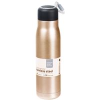 RVS thermosfles / isoleerfles voor onderweg 550 ml goud - thumbnail