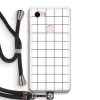 Rooster: Pixel 3 Transparant Hoesje met koord