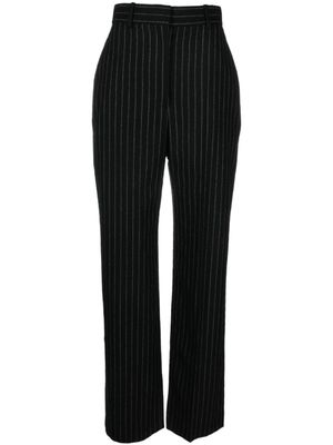 Alexander McQueen pantalon de tailleur à fines rayures - Noir