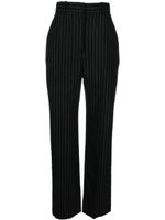 Alexander McQueen pantalon de tailleur à fines rayures - Noir