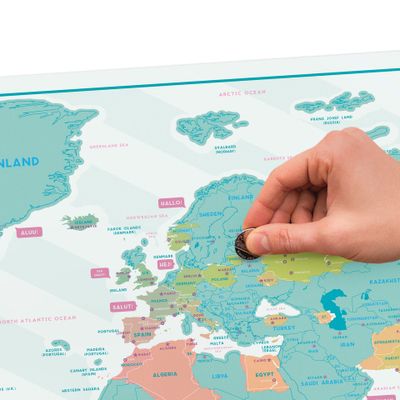 Scratch Map Hello Kraswereldkaart