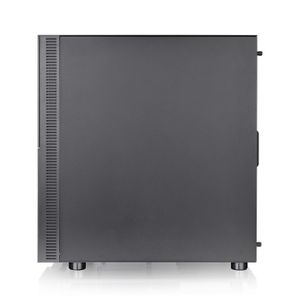 Thermaltake CA-1W1-00M1WN-01 Midi-tower PC-behuizing Zwart 3 voorgeïnstalleerde LED-ventilators, LCS-compatibel, Zijvenster, Geschikt voor DIY-waterkoeling,