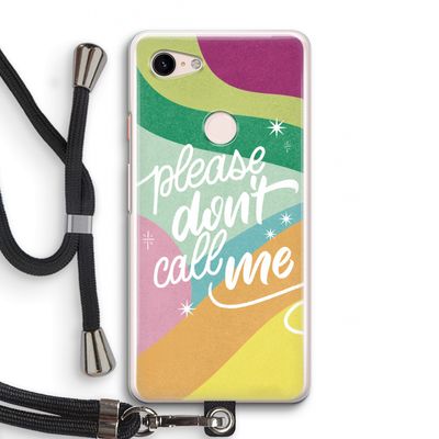 Don't call: Pixel 3 Transparant Hoesje met koord