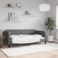 Slaapbank 90x190 cm stof donkergrijs
