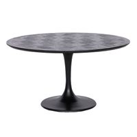 Richmond Ronde Eettafel Blax Ø140cm, Eikenhout en staal - zwart - thumbnail