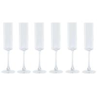Champagneglas Home ESPRIT Transparant Kristal 160 ml (6 Stuks)